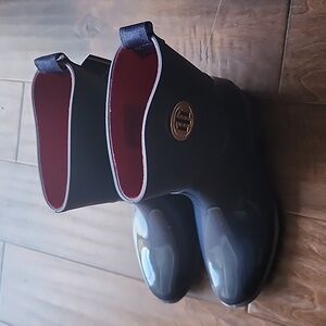 New Tommy Hilfiger Navy Kippa Rain Boots, Sz. 7